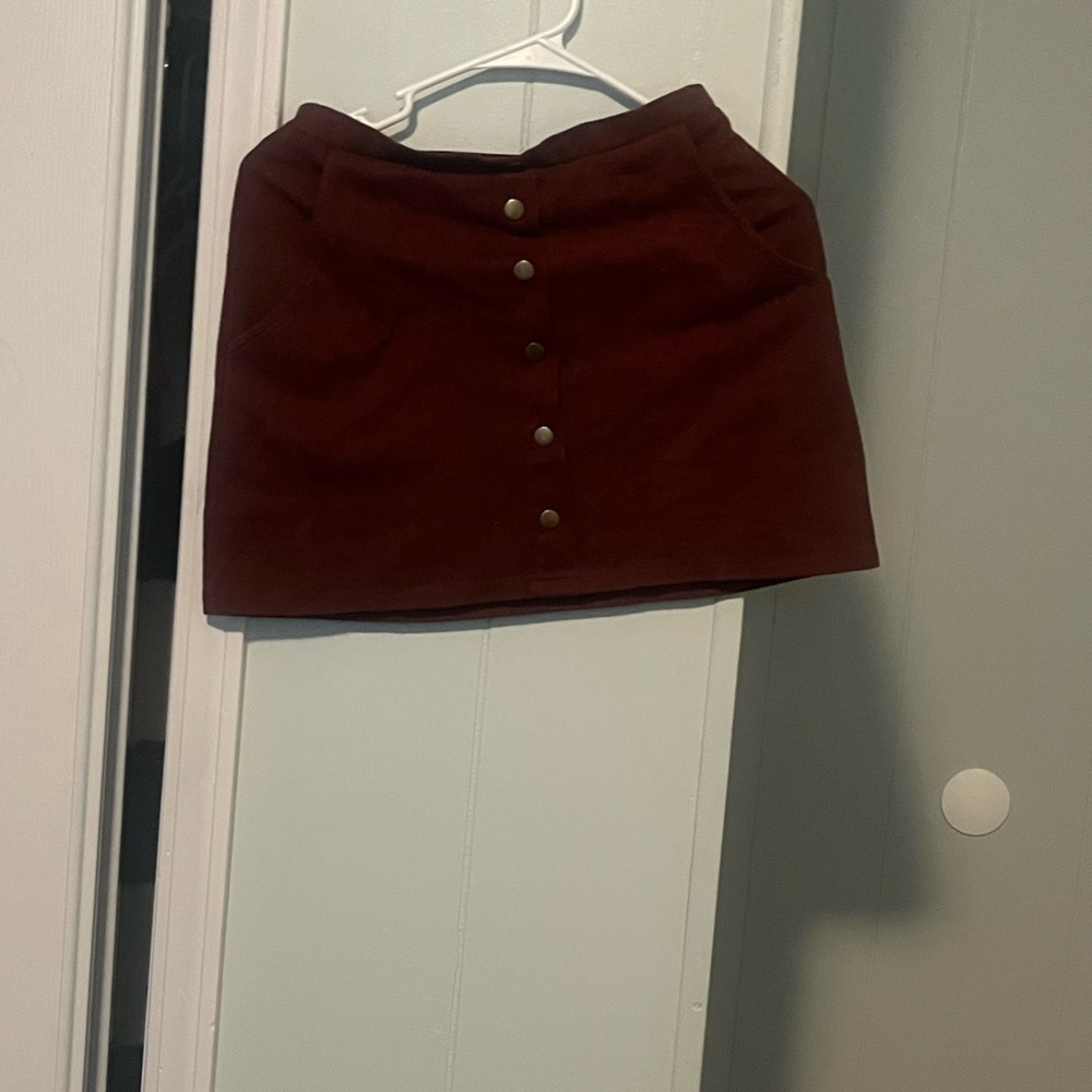 Elegant Burgundy Skirt